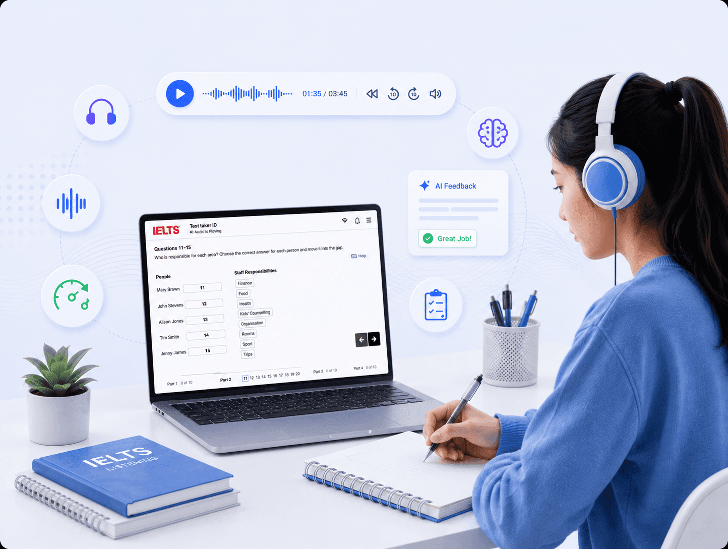 IELTS Listening Practice Interface
